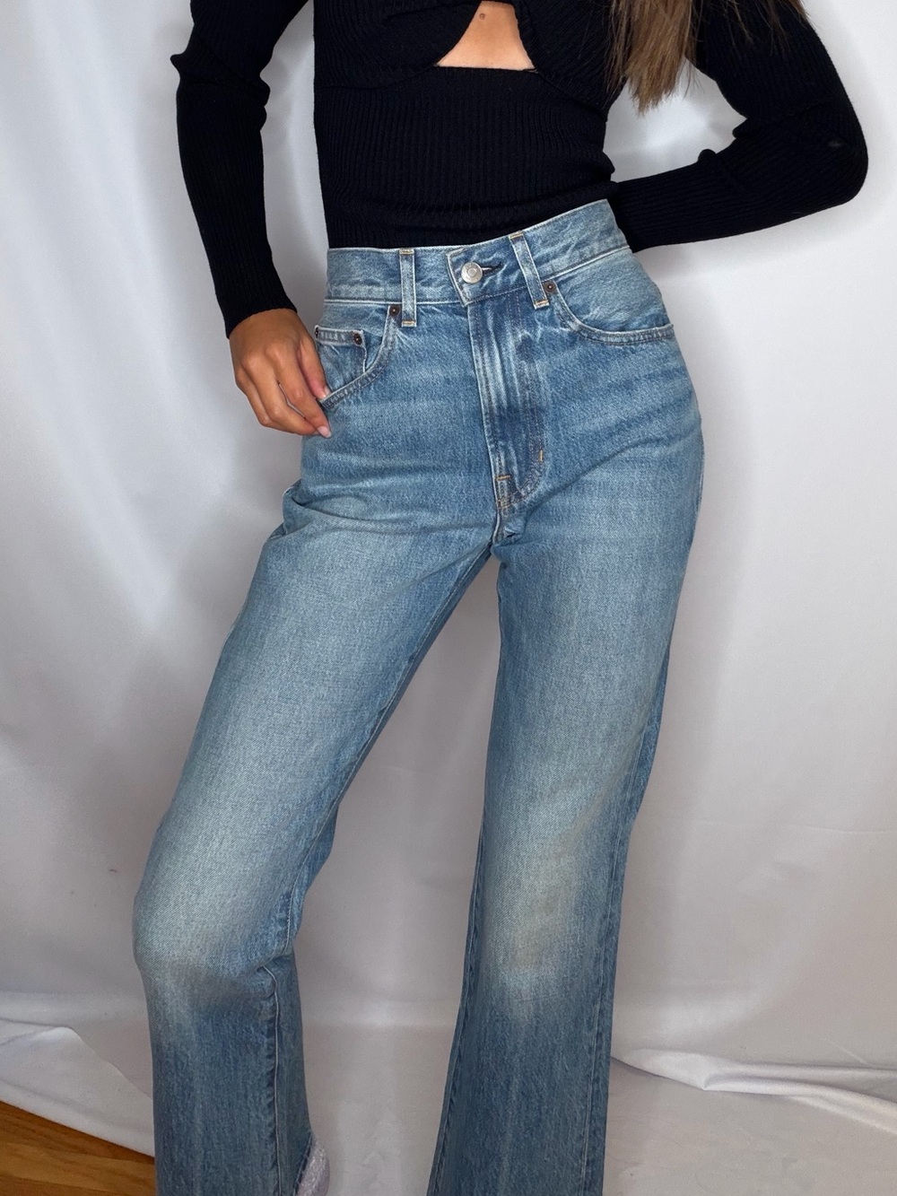 A.L.C. Blue Cropped Ankle Jeans